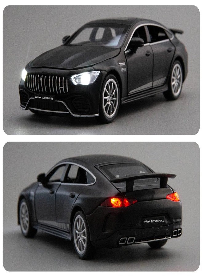 VARIYA ENTERPRISE Metal Pull Back Diecast Car 1:32 Mercedes Benz GTR Pull Back Toy Car Model with Sound Light Boys Gifts Toys for Kids (1:32 Mercedes GT63 - Black) - Image 3